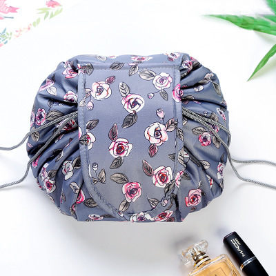 Portable waterproof drawstring cosmetic bag