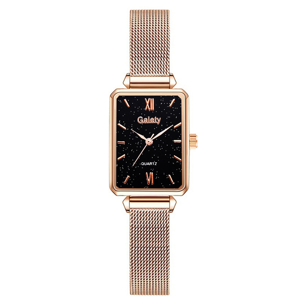 Ladies Alloy Mesh Bracelet Green Head Quartz Watch