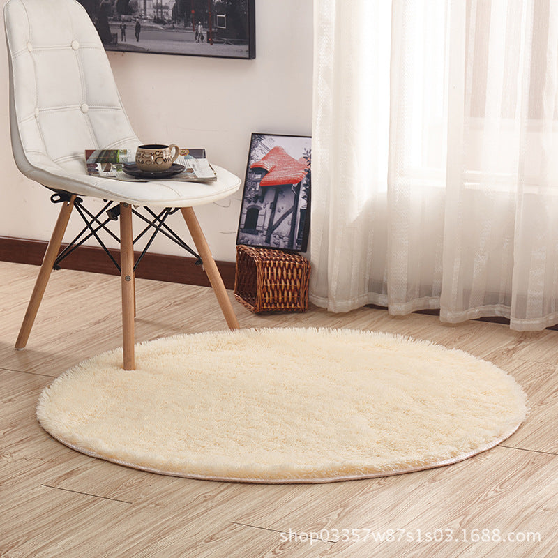 Modern Minimalist Ins Net Red Long-haired Carpet Computer Chair Mat Yoga Mat Washable Round Living Room Bedroom Bed Blanket