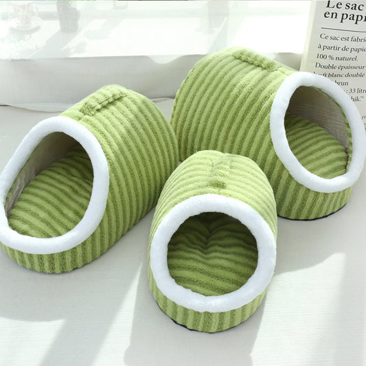 Pet Nest Macaron Series Autumn And Winter Kennel Mat Warm Drill Hole Universal Pet Supplies For Cats And Dogs