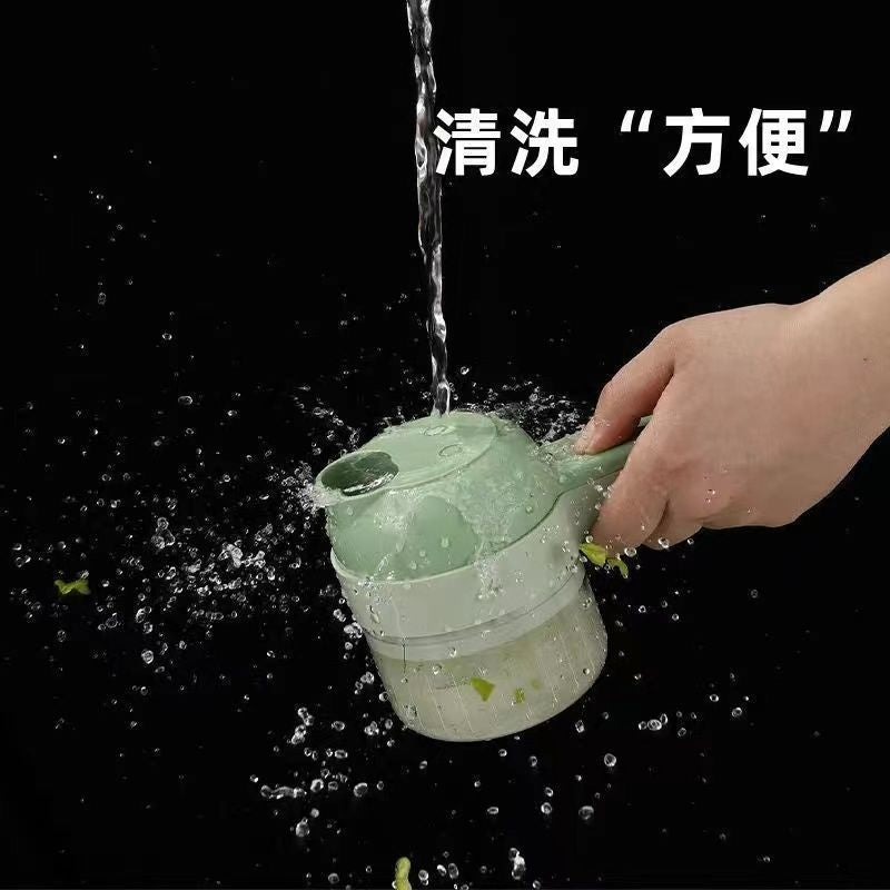 Gatling Vegetable Cutter Wireless Electric Cooking Machine Kitchen Garlic Artifact Garlic Machine Multi-functional Vegetable Cutter