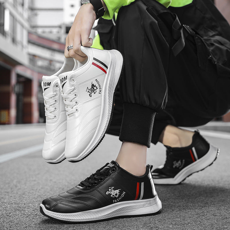 2022 Spring And Autumn New PU Leather Men's Shoes Business White Casual Shoes British Fashion Shoes Fashion Shoes