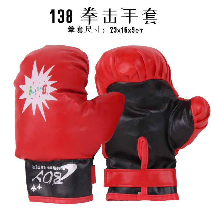 Children's Boxing Gloves Hand Target Sandbag Set Sanda Baffle Kids Fitness Boys Exercise Body Sparring Toys