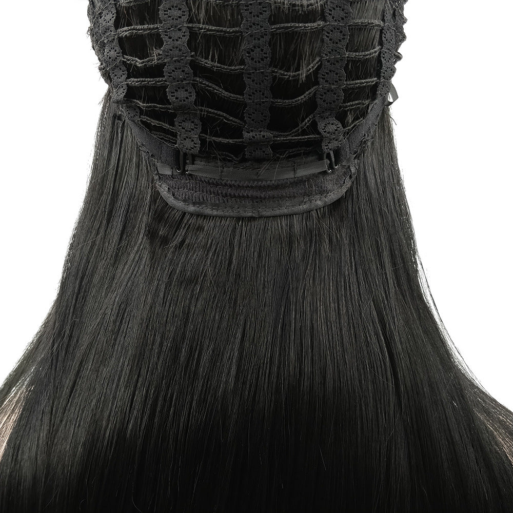 New Style Long Straight Hair Inner Buckle Full Headgear Wig Women