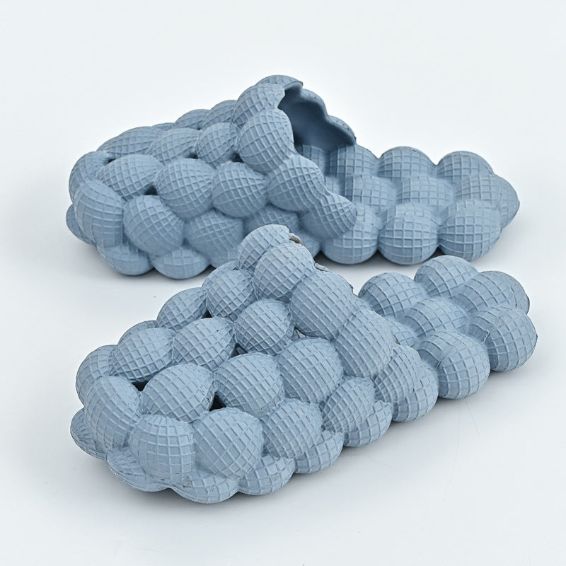 Female And Male Spring And Summer Personality Bubble Fashion Stepping On Shit Sensation Net Red Home Massage Bottom Sandals