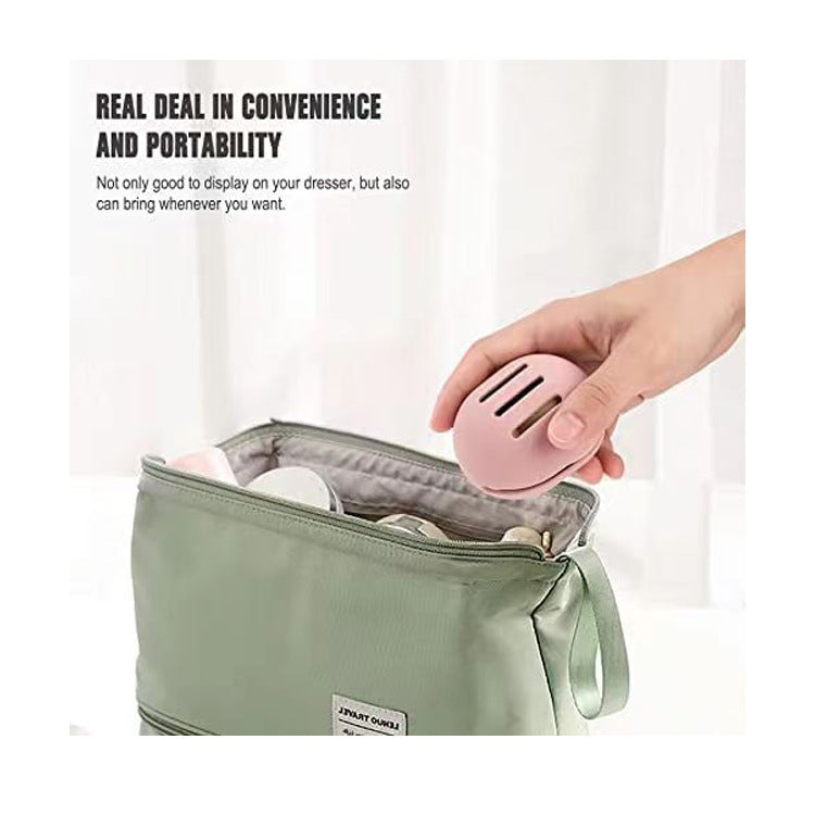 New Puff Storage Box Cosmetic Egg Bracket Oval Beauty Egg Bag Lying Mouth Pinch Music Opening Design