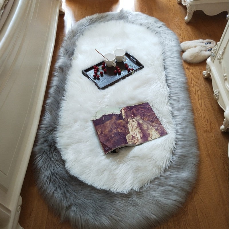 Back Shape Imitation Wool Thickened Bedroom Bedside Blanket