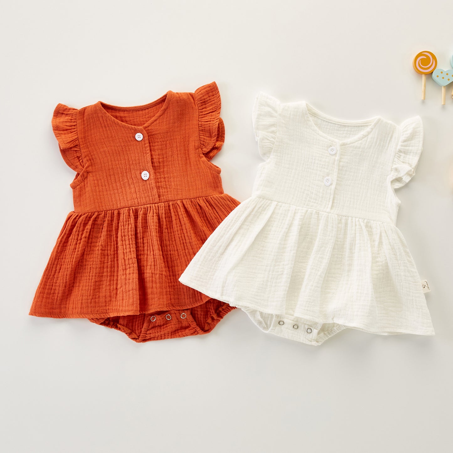 Baby girl bodysuit Western style ruffled sweet romper
