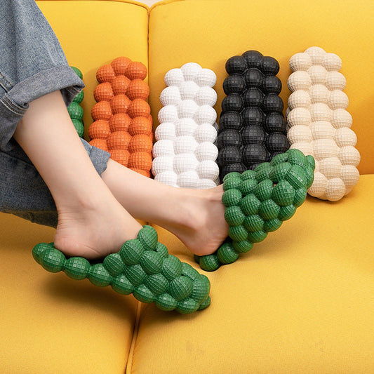 Female And Male Spring And Summer Personality Bubble Fashion Stepping On Shit Sensation Net Red Home Massage Bottom Sandals