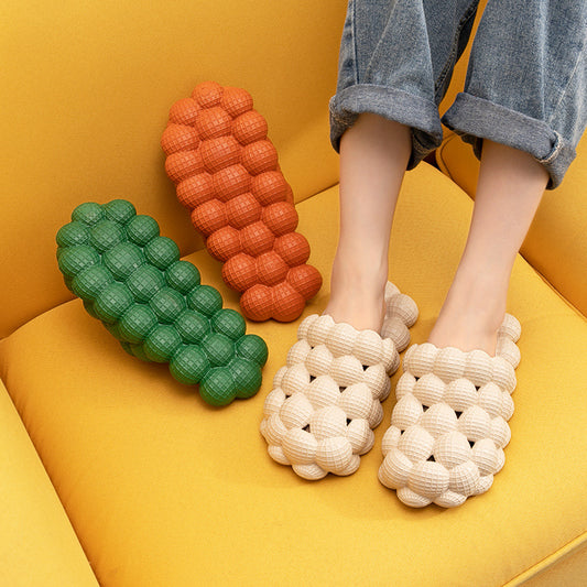 Female And Male Spring And Summer Personality Bubble Fashion Stepping On Shit Sensation Net Red Home Massage Bottom Sandals
