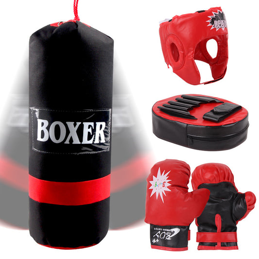Children&#039;s Boxing Gloves Hand Target Sandbag Set Sanda Baffle Kids Fitness Boys Exercise Body Sparring Toys