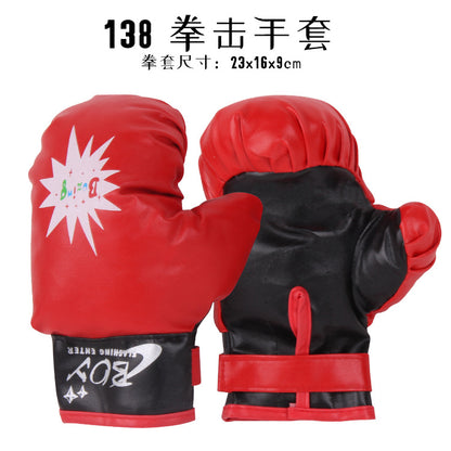Children&#039;s Boxing Gloves Hand Target Sandbag Set Sanda Baffle Kids Fitness Boys Exercise Body Sparring Toys