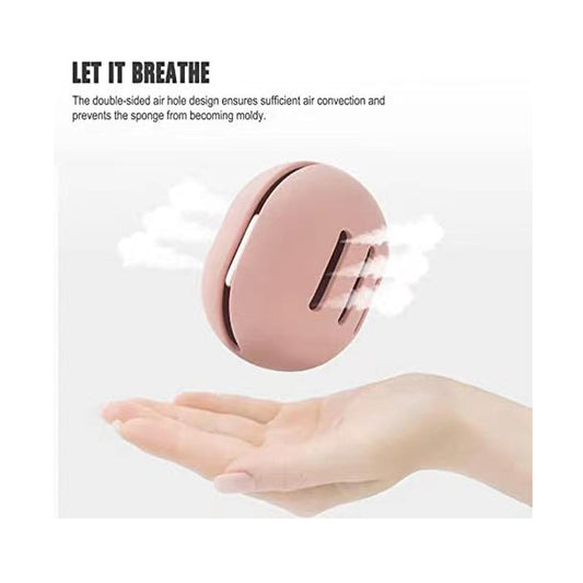 New Puff Storage Box Cosmetic Egg Bracket Oval Beauty Egg Bag Lying Mouth Pinch Music Opening Design