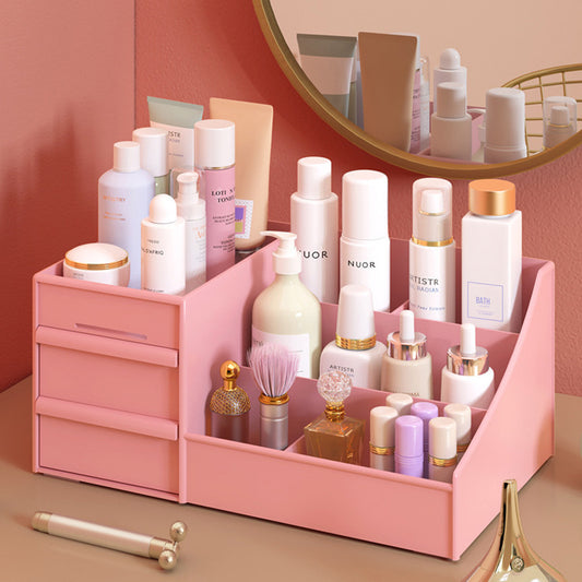 Drawer Type Cosmetic Box Dressing Table Desktop Cosmetic Storage Box Skin Care Dormitory Lipstick Storage Rack