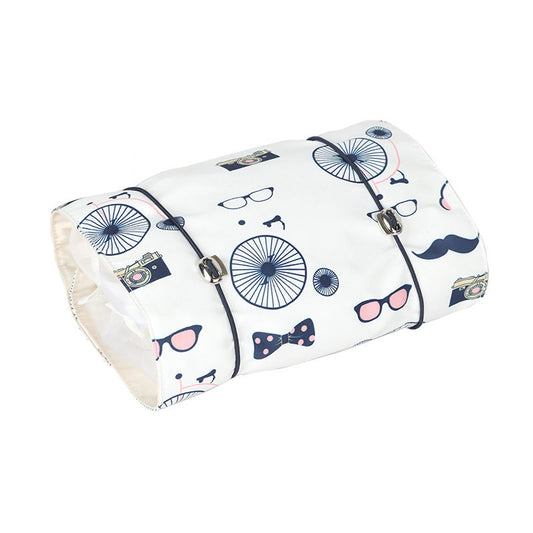 Cosmetic bag foldable and detachable hanging bag four-in-one wash bag