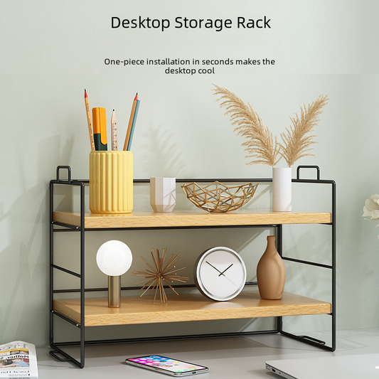 Desktop Storage Rack Office Desk Storage Multi-storey Dormitory Desk Sorting Dining Table Table Shelf Small Bookshelf